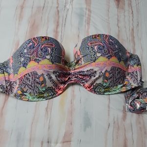 PINK bandeau bikini top